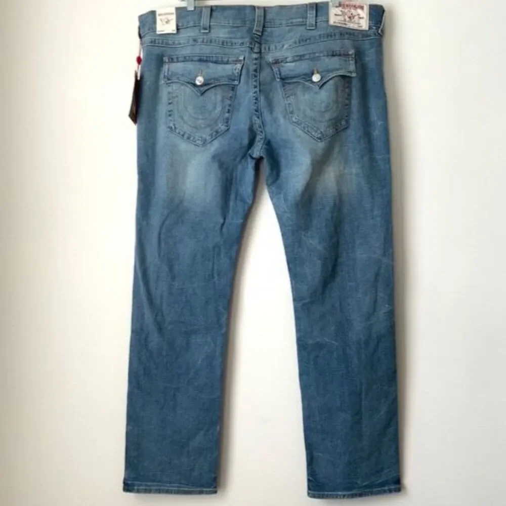 True Religion Blue Flap Pocket Skinny Leg Jeans Men 46